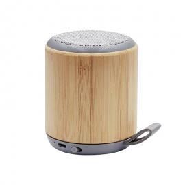 Portable Bamboo Wood Bluetooth Speaker with Hanging Rope
