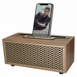Multifunctional Wooden Speaker with Phone Stand
