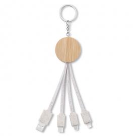 Creative 3-in-1 Wooden Charging Cable