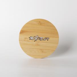 Round Glowing Bamboo Wireless Charger