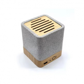 Square Portable Bamboo Wireless Speaker